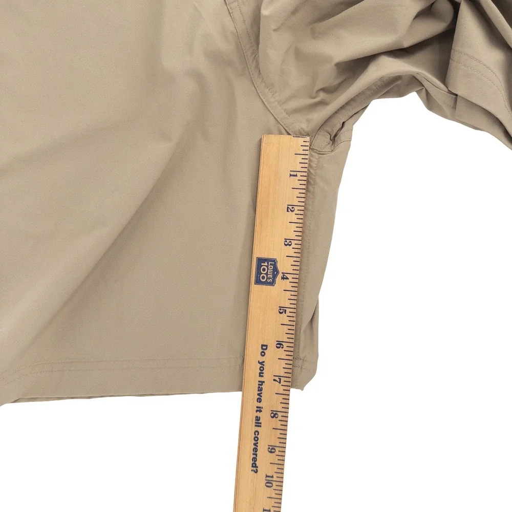 Free Fly Mens Large Latitude Shorts Khaki Stretch Quick Dry Hiking Gorpcore Fish